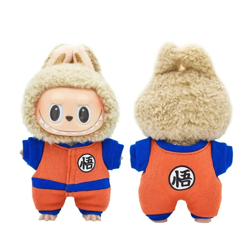 New Cartoon Outfit for V1V2V3 Labubu 13/17cm Anime Doll Clothing Multi-color Set Doll DIY Accessories